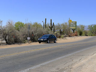 The mark is across the road from Saguaro Corners, a bar & grill