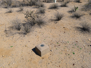 Eyelevel view of the disk in the monument.