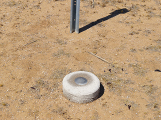 Eyelevel view of the disk in the monument