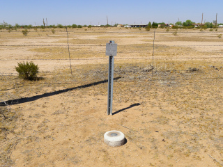 Looking SW toward a witness post similar to that at CACTUS