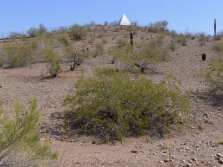 View approaching the tomb from Papago Park