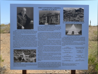 Informational plaque near the site