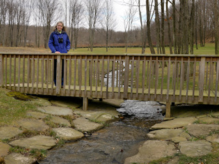 The bridge is sturdily constructed and very picturesque.