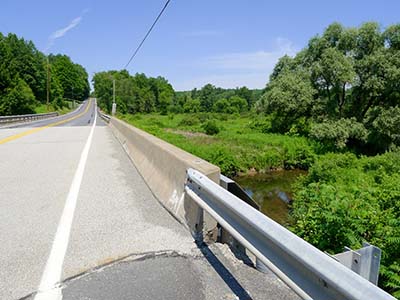 Looking NW along Route 438