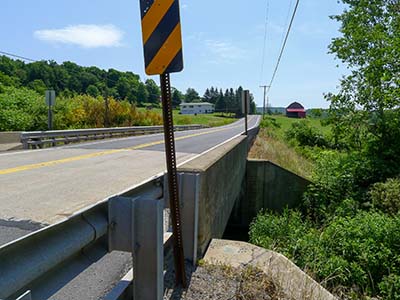 Looking SE along PA Route 438