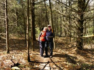 Zhanna and Rich head out on the trail.