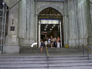 View toward the cathedral’s main (5th Ave.) entrance.