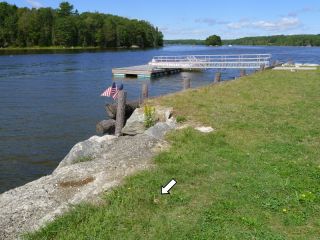 Looking NE toward the mark and Bagaduce River.