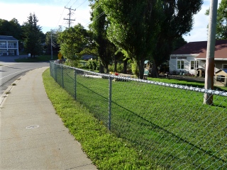 Looking W along Mt. Desert Street; Kids’ Corner is on the right.