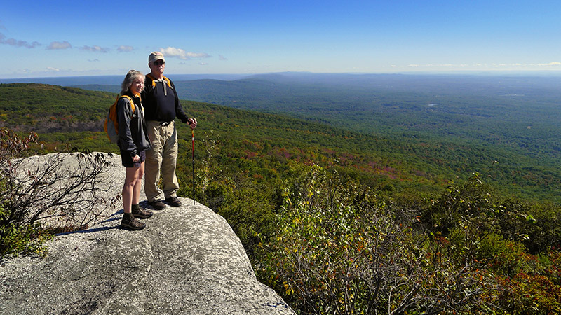 Zhanna and dad along the road to Sam’s Point observation platform