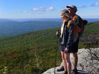 Zhanna and Rich along the road to Sam’s Point observation platform