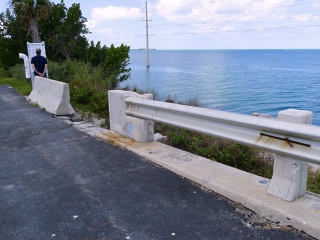 Proximity of the mark to the end of guard rail.