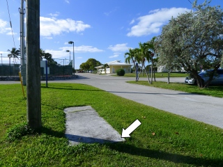 Looking S toward the mark and tennis courts.