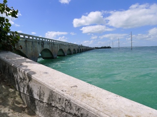 Looking SW along the old bridge over Channel #2.