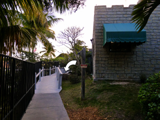 Looking NE along the entrance ramp toward the mark.