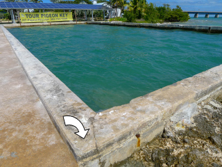 Looking N toward Pigeon Key from the cross