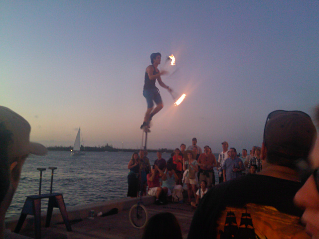 Mallory Square street performer Blue