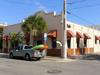 Looking SE across Front Street.