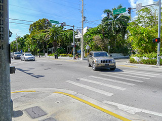 Looking W across the intersection of Truman Avenue and Windsor Lane