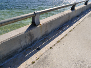 Eyelevel view of the disk in the pier