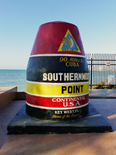 The concrete buoy marking the southernmost point in the continental U.S.