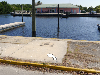 Looking S toward the marina store.