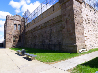 View of the NW corner of the jail.