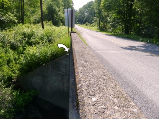 Looking E along Middle Creek Rd.