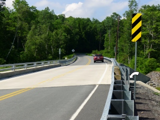 Looking SW along Middle Creek Road.