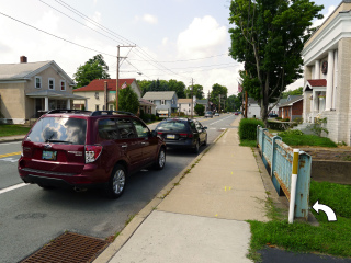 Looking N along Rt. 296 (Belmont Turnpike).