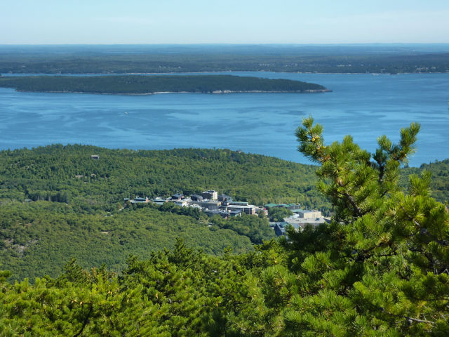 A view over the Jackson Laboratory and out toward the bay