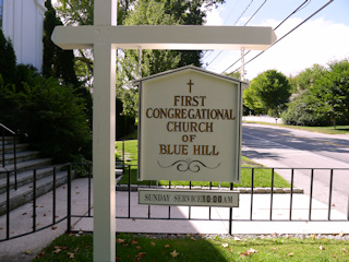 Sign indicating correct church name