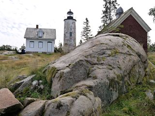 Looking S toward the lighthouse from near the oil house.