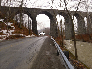 Looking W along Viaduct Street.