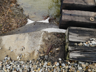 The top of the abutment.