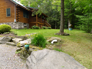 Looking SE from the driveway toward the mark.