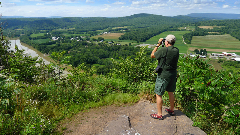 Rich looks south along the Susquehanna.