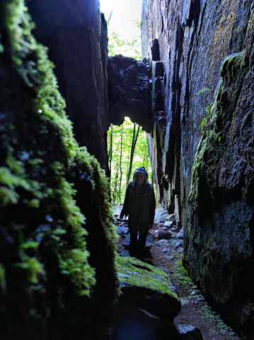 Looking from the back of the cave toward the mouth.