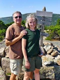 Rich and Zhanna at the summit of Champlain (Newport!) Mountain