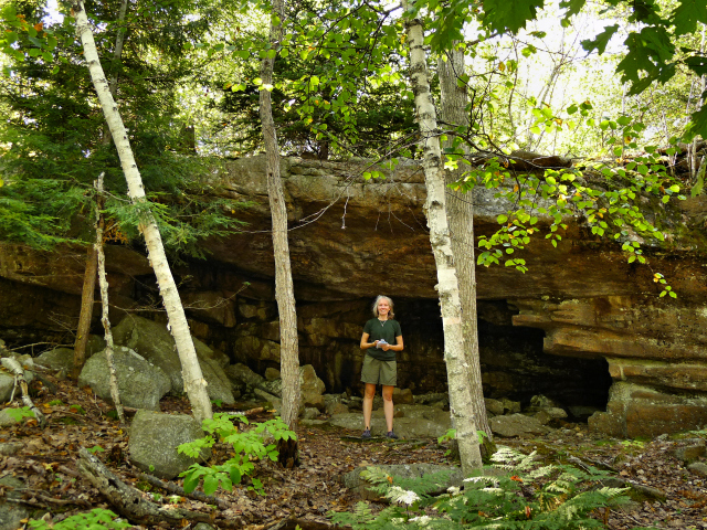 At the entrance to the Bears Cave