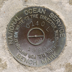 National Ocean Service Tidal Bench Mark Disk 841 0140 L TIDAL