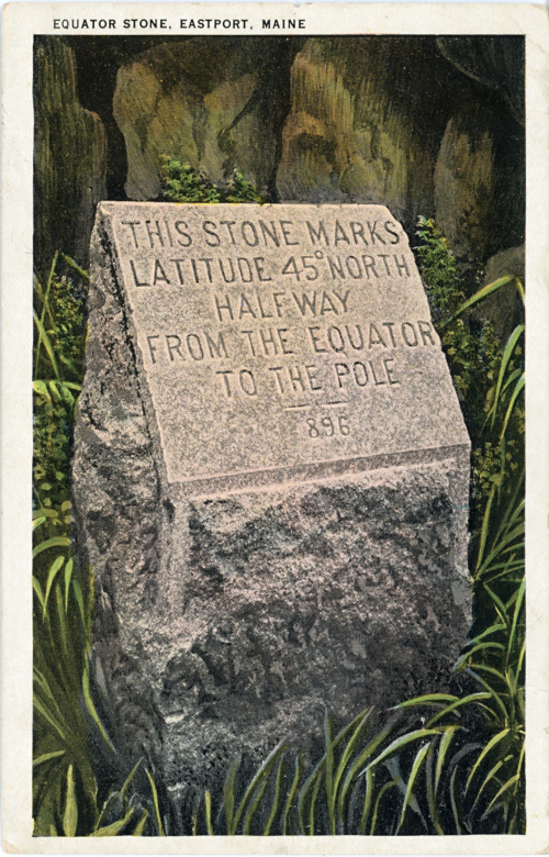 The “Equator Stone” postcard