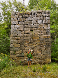 The old water tower “towers” over Zhanna