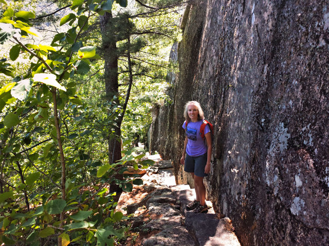 This high bluff lines the lower part of the Ladder Trail.