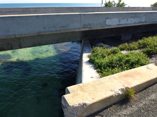 Looking S toward the west end of the new Seven Mile Bridge