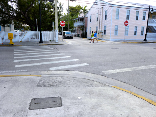 Looking W toward the intersection of Angela and Whitehead Streets