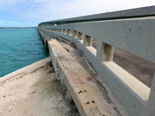 Looking ESE along the old bridge.