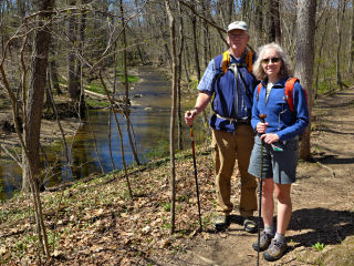 Dad and Zhanna along the trail