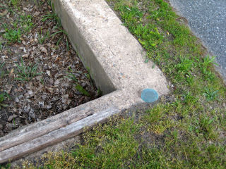 Eyelevel view of the disk in the corner of the culvert