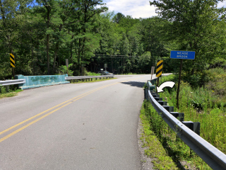 Looking E along Shore Rd.